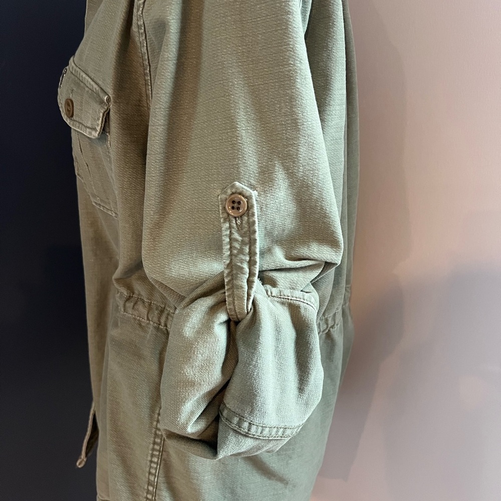 Obey Propaganda Utility Shirt Jacket Olive Green Button Front Military Style - Picture 8 of 14
